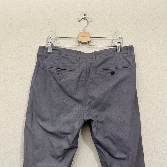 TED BAKER LONDON Pants Gray Straight Leg Cotton Stretch Preppy Office - Picture 5 of 13